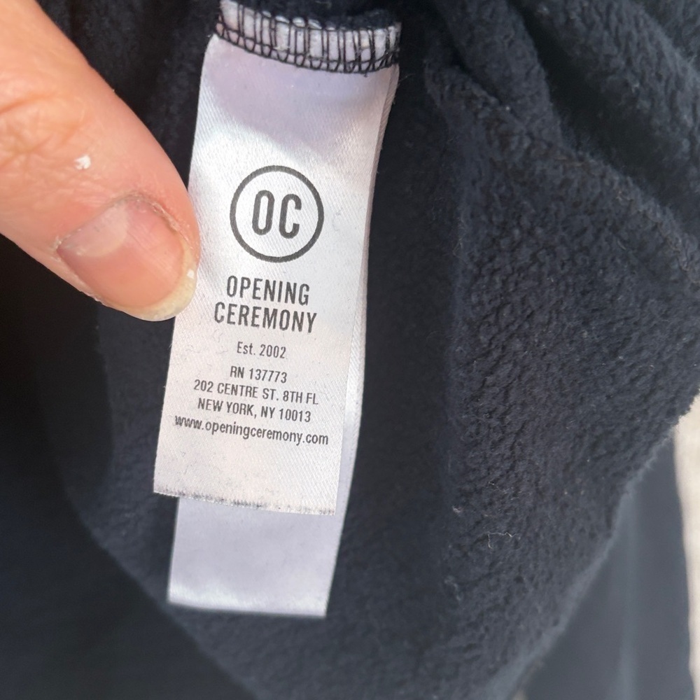 OPENING CEREMONY BLACK HOODIE with embroidery size small - Picture 5 of 5